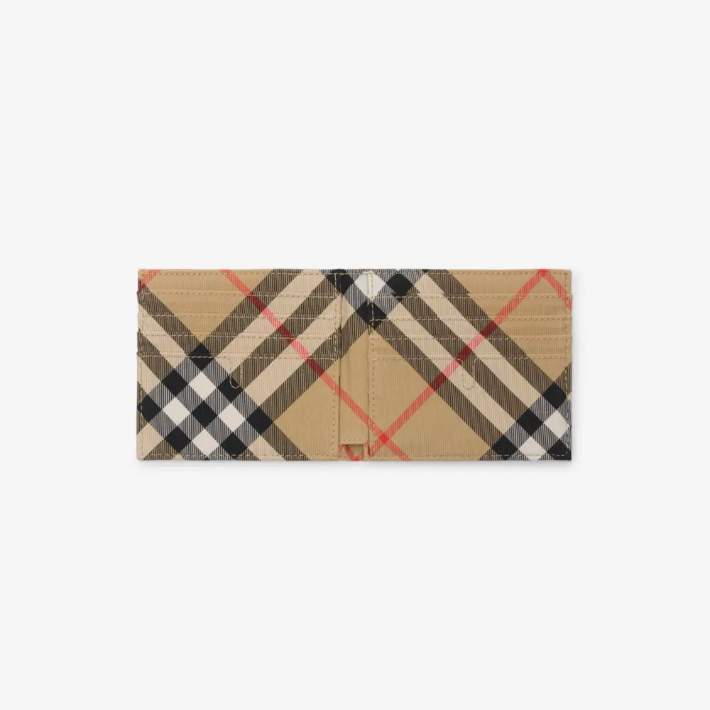 Alternative view of Ví Burberry EKD Check Bifold Wallet ‘Sand’ 80975881