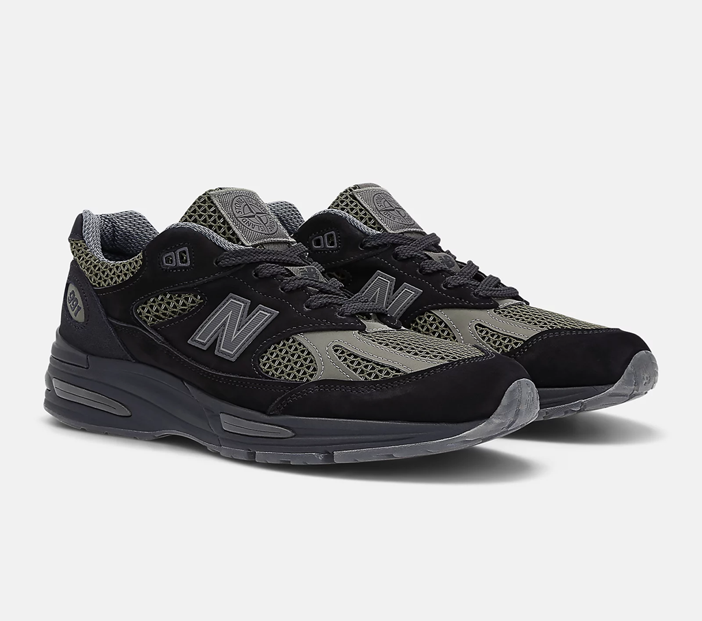 Giày New Balance x Stone Island 991V2 Made In UK ‘Black’ U991SD2 - Ảnh 3