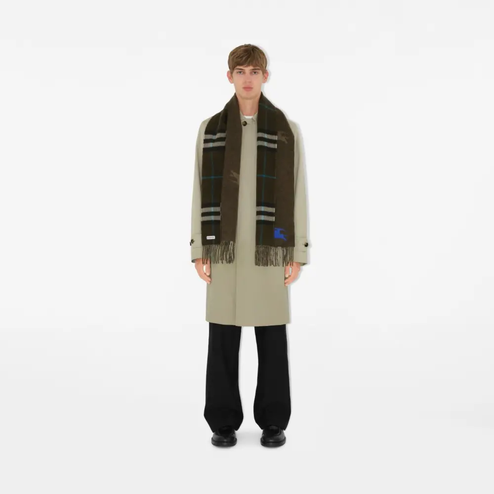 Khăn Burberry Reversible EKD Check Cashmere Scarf 'Snug' 80952251 - Ảnh 3
