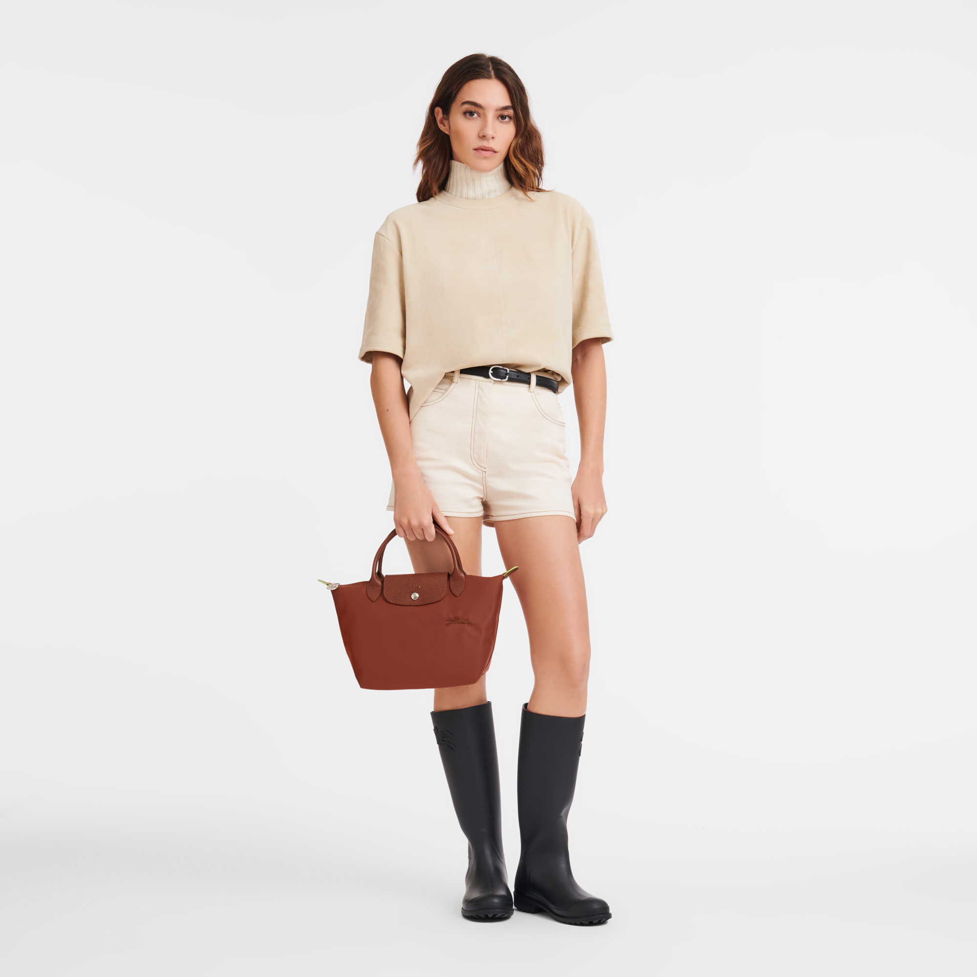 Túi Longchamp Le Pliage Green S Handbag 'Chestnut' L1621919404 - Ảnh 3