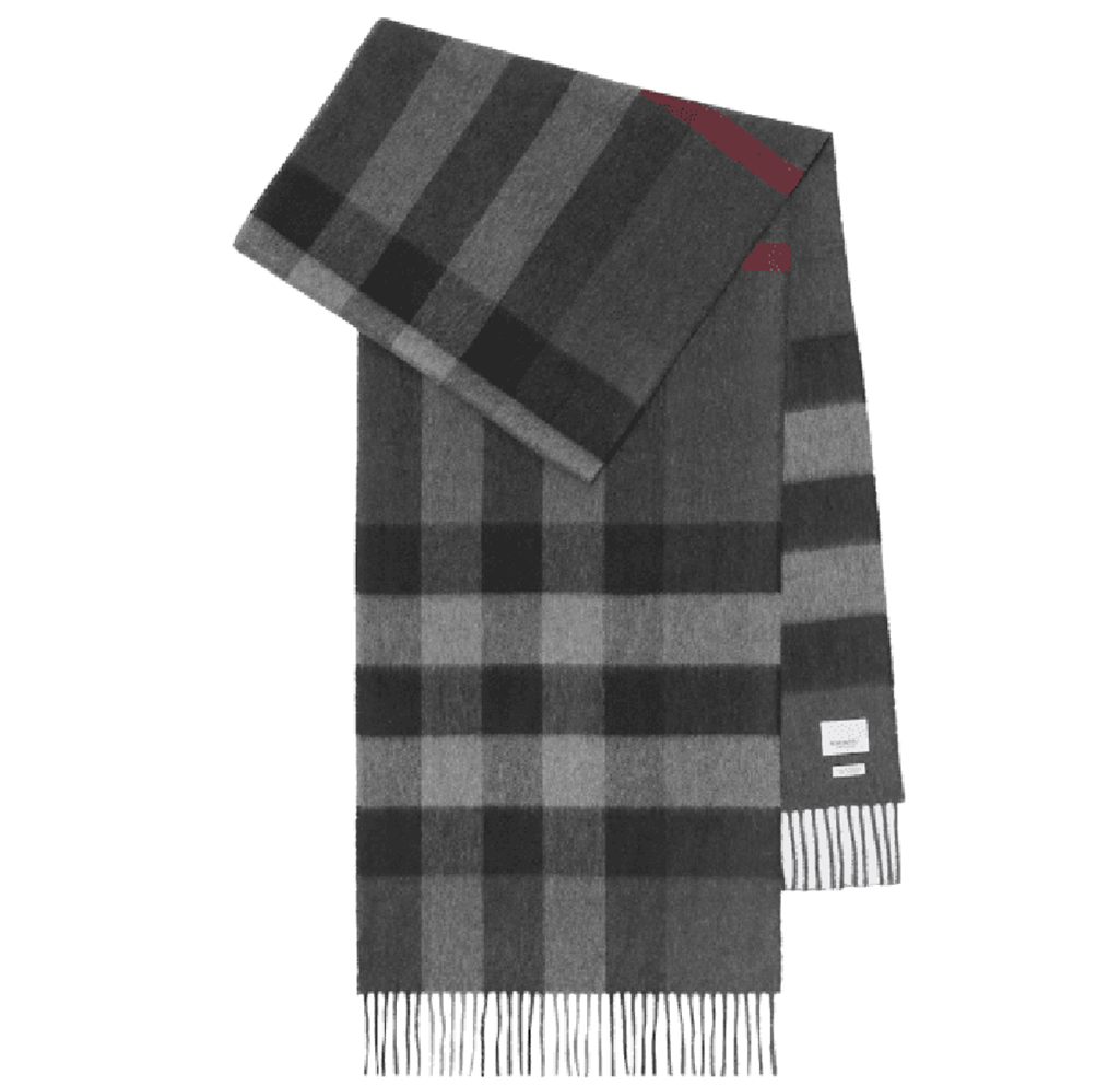 Khăn Burberry Check Cashmere Scarf 'Charcoal' 80155511