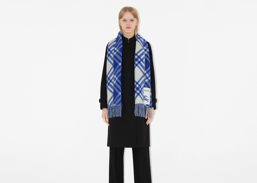 Khăn Burberry Check Cashmere Scarf 'Knight' 80997101 - Ảnh 2