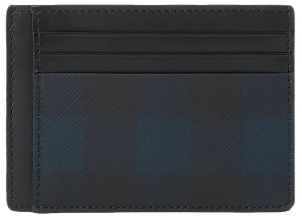 Ví Burberry Check Money Clip Card Case ‘Navy’ 80732851