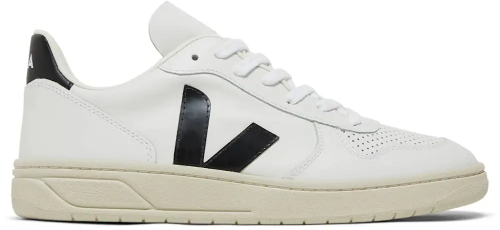 Giày Veja V-10 Leather ‘White Black’ VX020005
