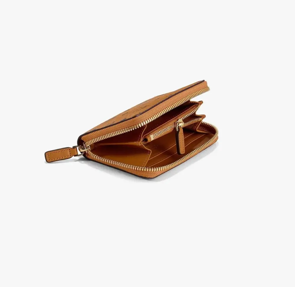 Ví MCM Zip Wallet in Visetos ‘Cognac’ MYLAAVI03CO001 - Ảnh 3