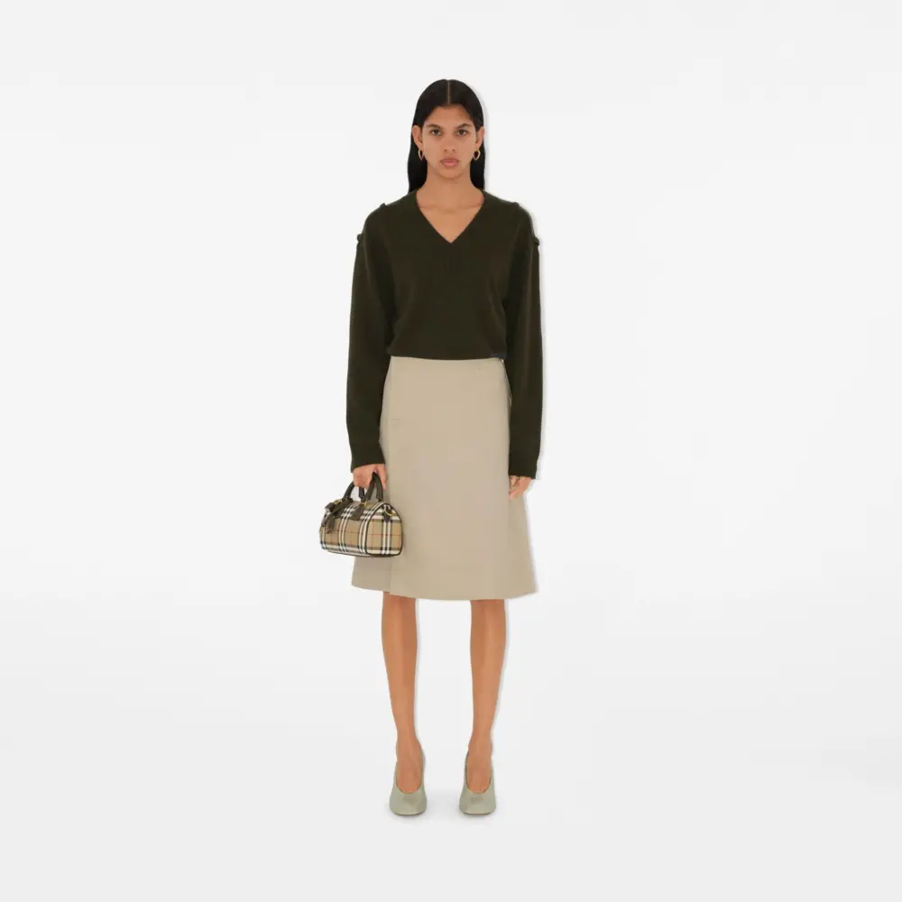 Alternative view of Túi Burberry Mini Check Bowling Bag 'Military' 80975981