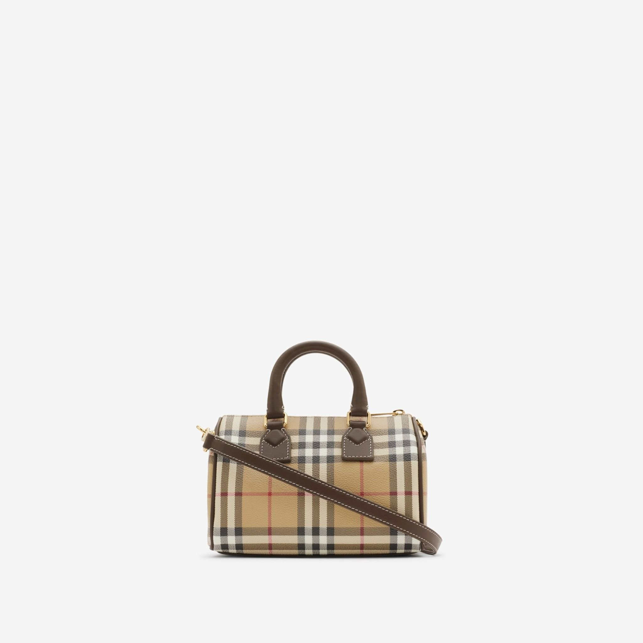 Túi Burberry Mini Check Bowling Bag 'Military' 80975981 - Ảnh 5