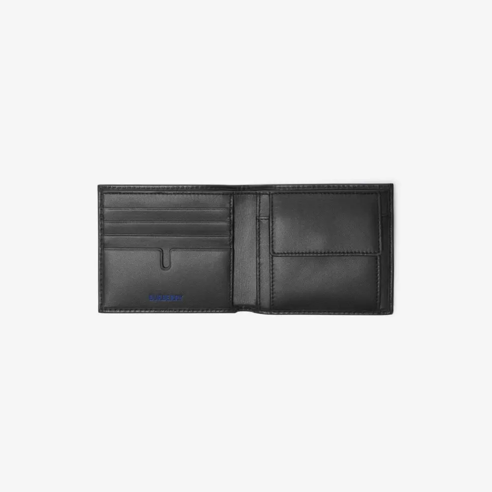 Alternative view of Ví Burberry Check Bifold Coin Wallet ‘Shadow’ 80998161