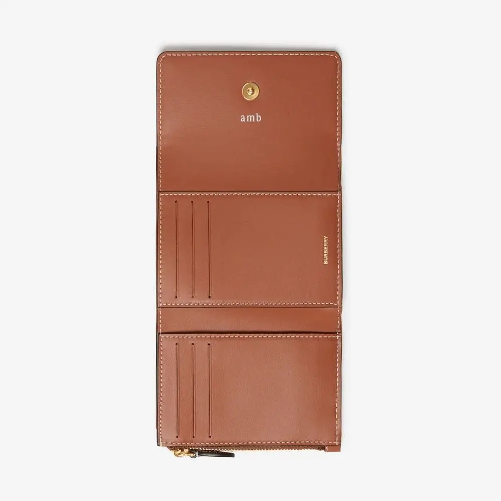Alternative view of Ví Burberry Small Check Folding Wallet ‘Beige’ 80704151