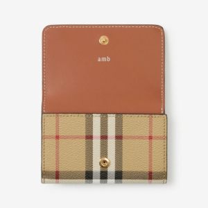 Alternative view of Ví Burberry Small Check Folding Wallet ‘Beige’ 80704161