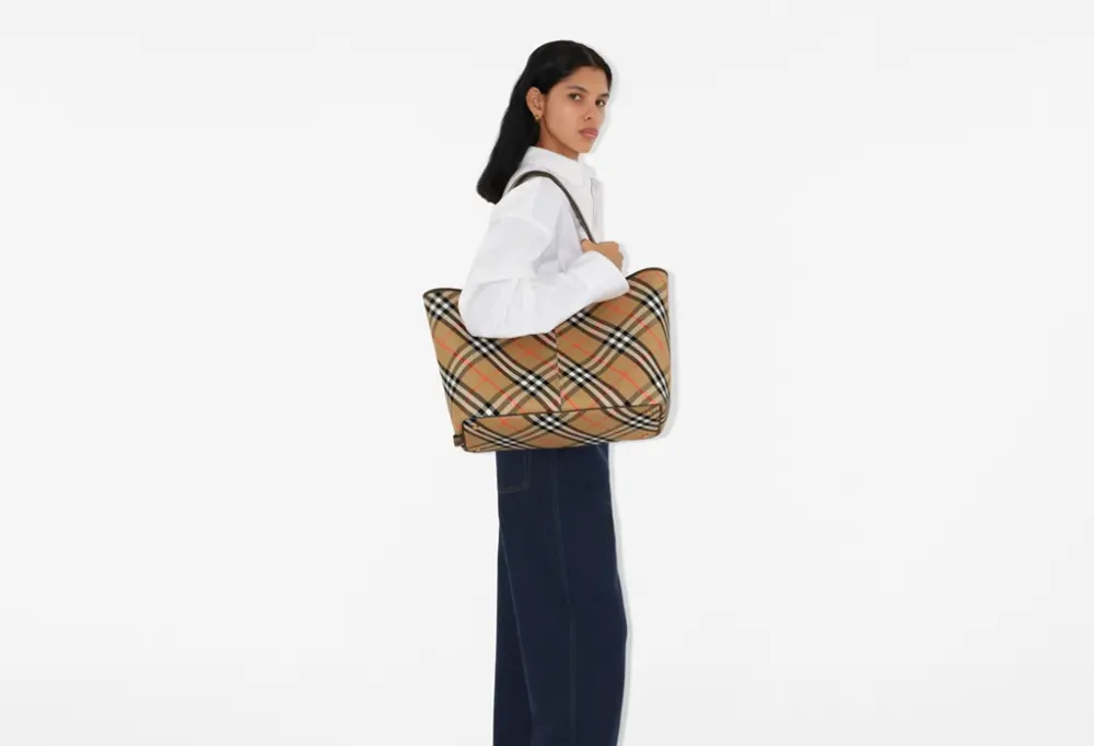 Túi Nữ Burberry Medium Check Tote 'Sand' 80939761 - Ảnh 3