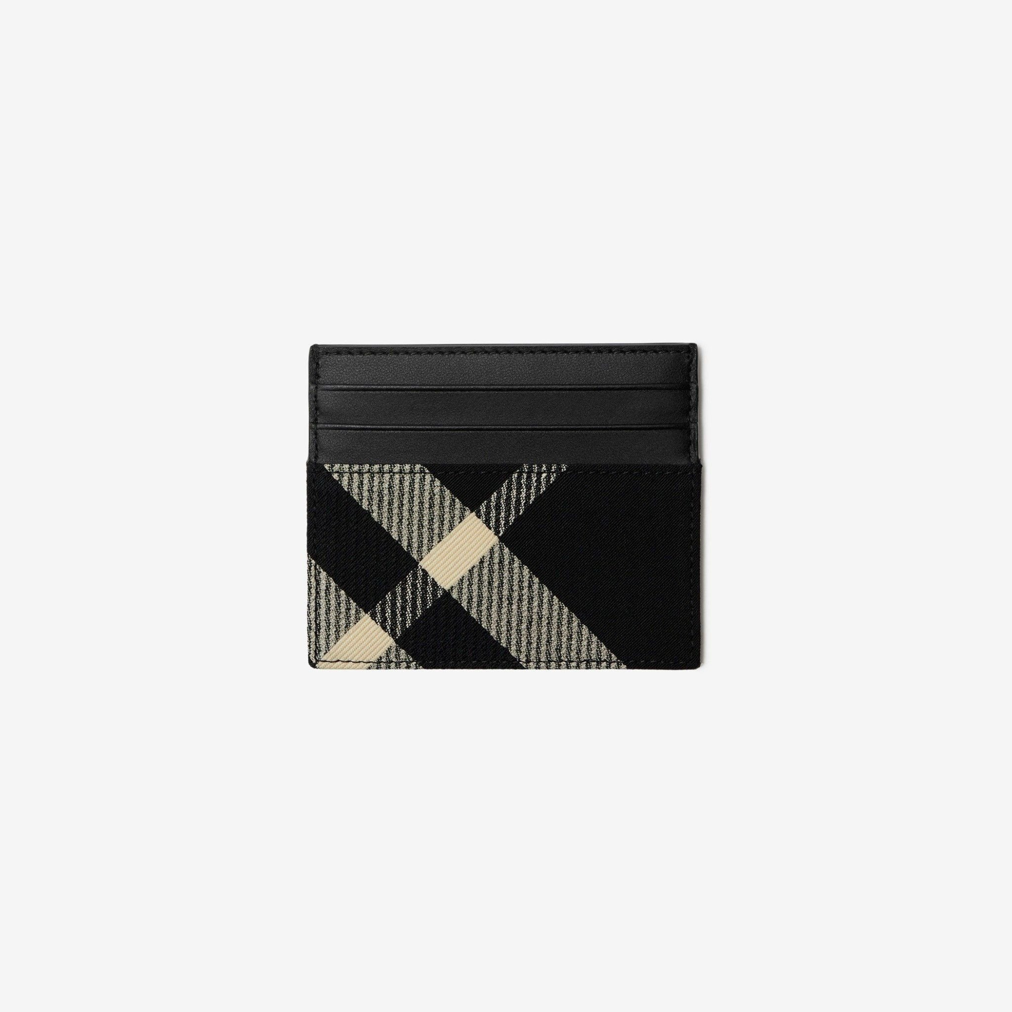 Ví Burberry Tall Check Card Case ‘Black’ 80897821 - Ảnh 2