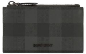 Ví Burberry Check Zip Card Case ‘Charcoal’ 80716801