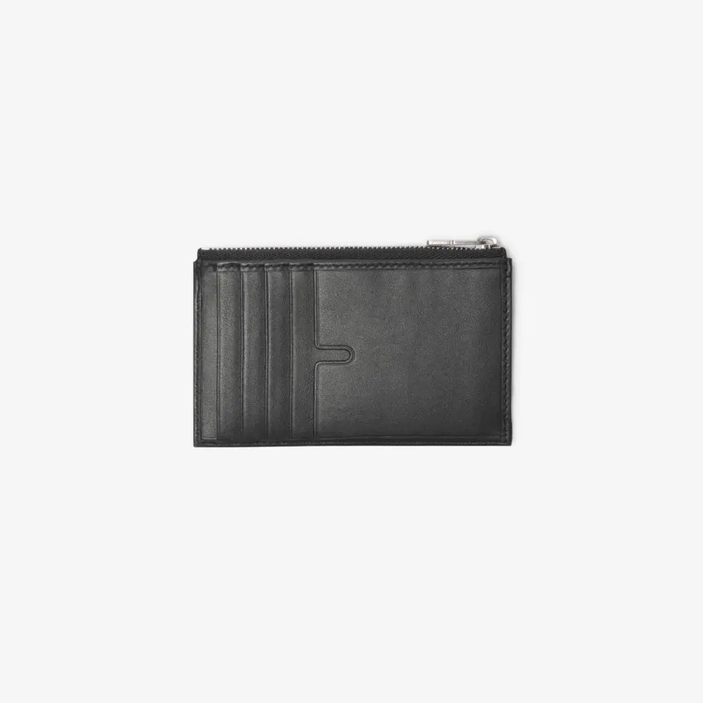 Alternative view of Ví Burberry Check Zip Card Case ‘Shadow’ 80998151