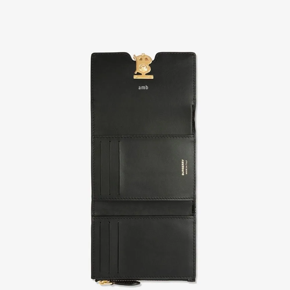 Ví Burberry TB Compact Wallet ‘Black’ 80492171 - Ảnh 2