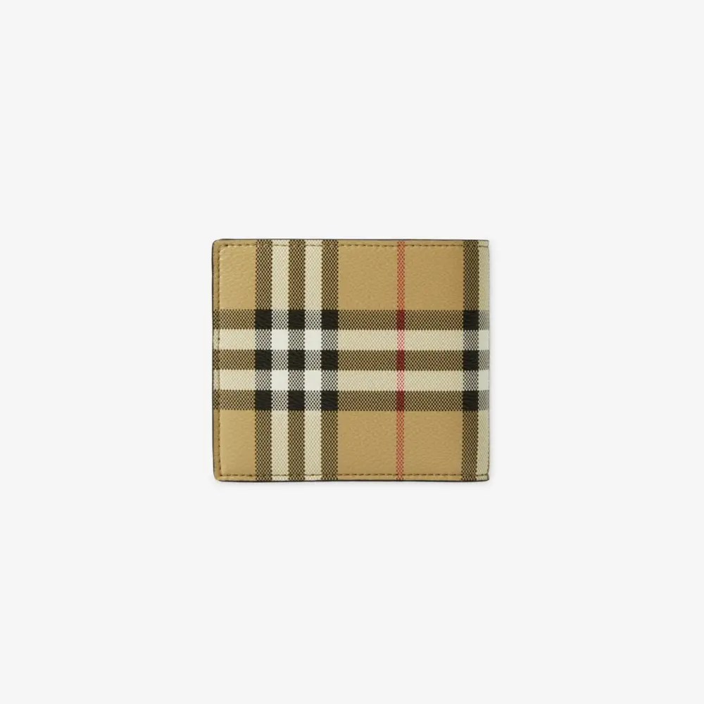 Alternative view of Ví Burberry Check Bifold Wallet ‘Beige’ 80698111