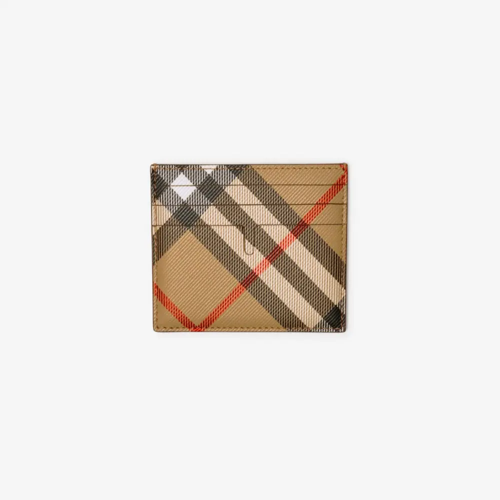 Alternative view of Ví Burberry Tall Check Card Case ‘Sand’ 80950471