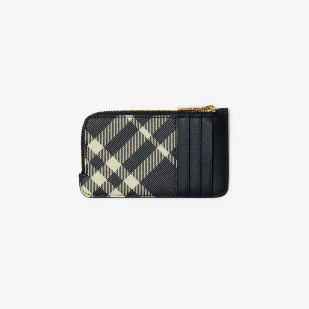 Alternative view of Ví Burberry Check Zip Card Case 'Black' 80951191