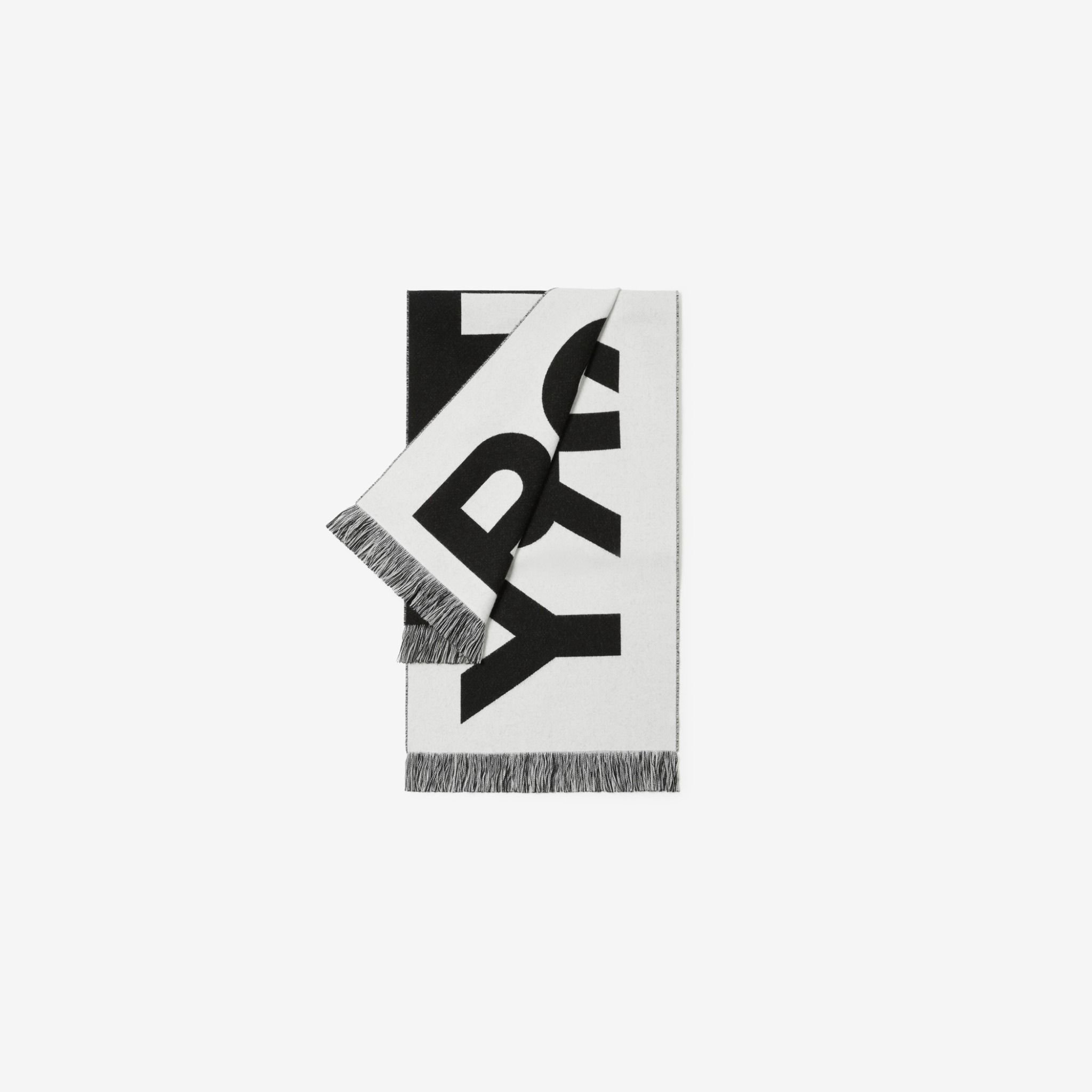 Khăn Burberry Logo Wool Scarf 'Black' 80542141 - Ảnh 6