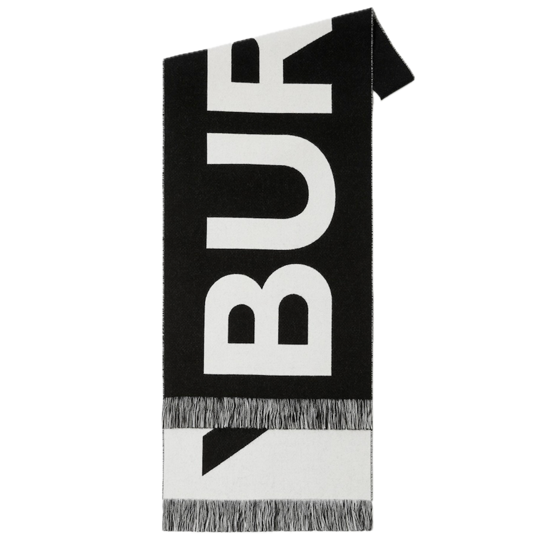 Khăn Burberry Logo Wool Scarf 'Black' 80542141