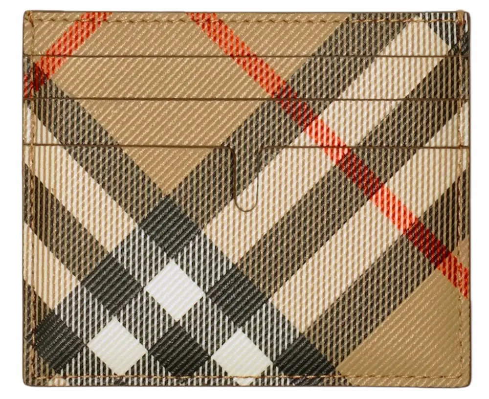 Ví Burberry Tall Check Card Case ‘Sand’ 80950471