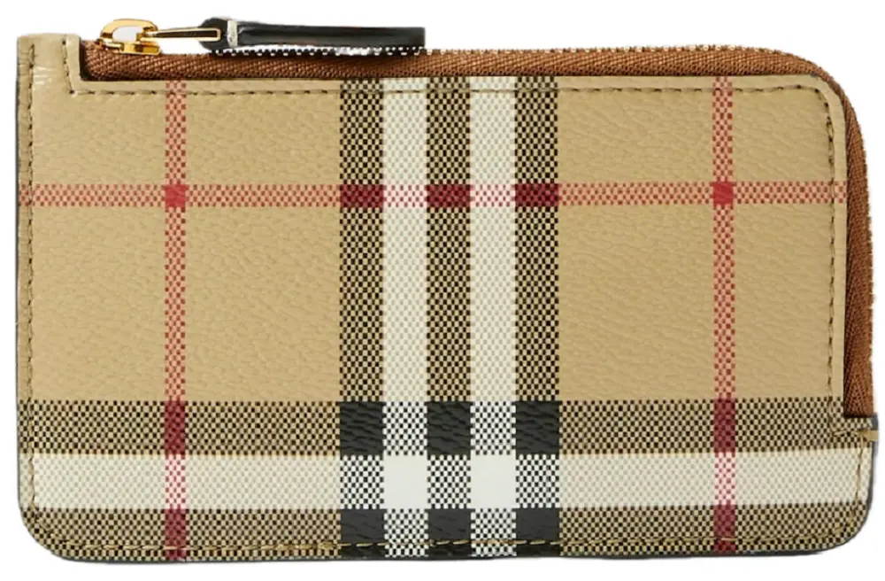 Ví Burberry Check Zip Card Case 'Beige' 80704191