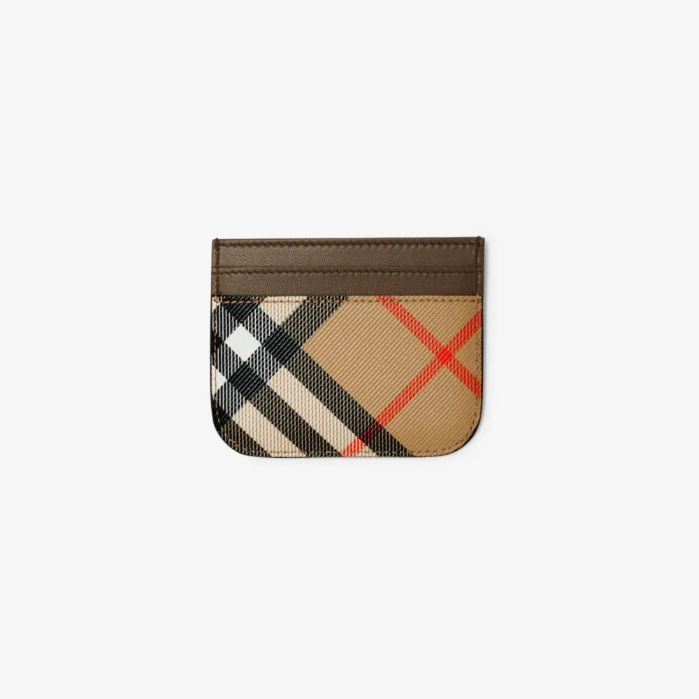 Alternative view of Ví Burberry Check Card Case ‘Sand’ 80927221