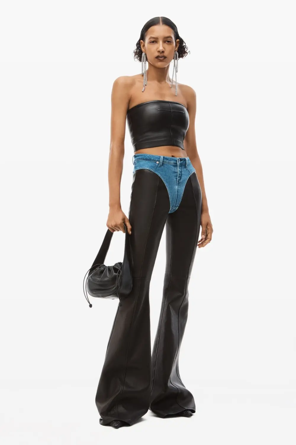 Túi Alexander Wang Cinch Small Hobo Bag In Nappa 'Black' 20123R40L001 - Ảnh 4