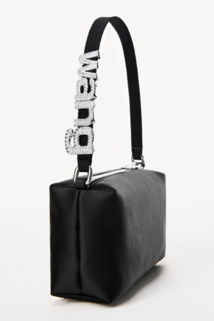 Alternative view of Túi Alexander Wang Heiress Satin Pouch With Crystal Logo 'Black' 20121P77T001