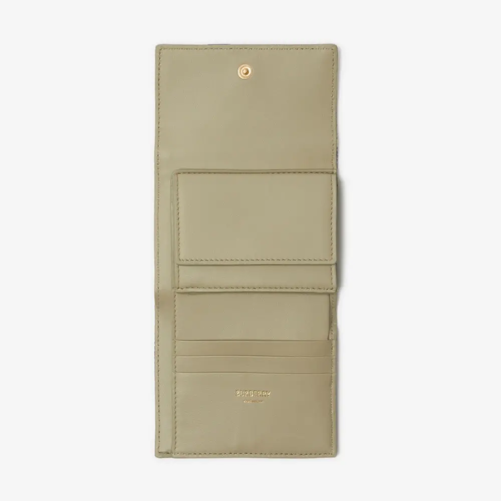 Alternative view of Ví Burberry Check Folding Wallet ‘Lichen’ 80860051