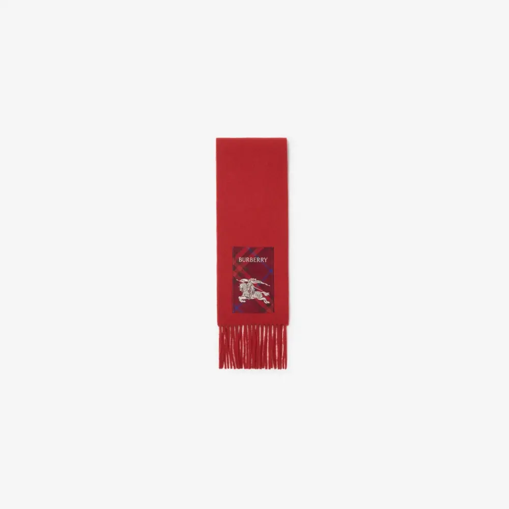 Khăn Burberry Check Label Cashmere Scarf 'Rust' 81039961 - Ảnh 6