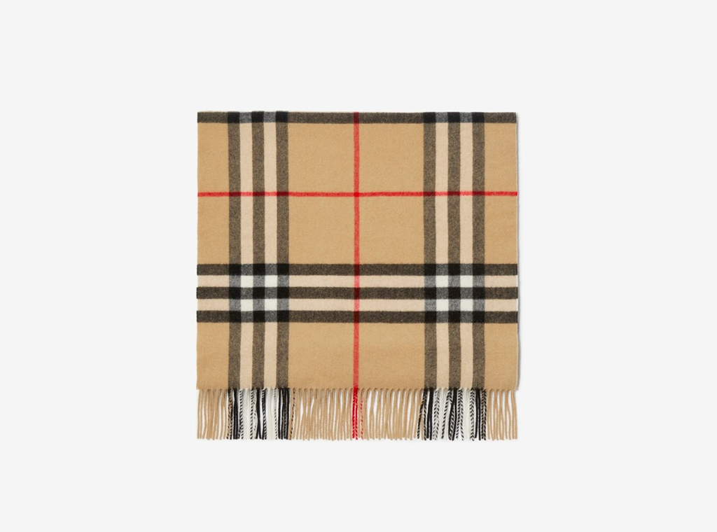Khăn Burberry Wide Check Cashmere Scarf 'Beige' 80767951 - Ảnh 4