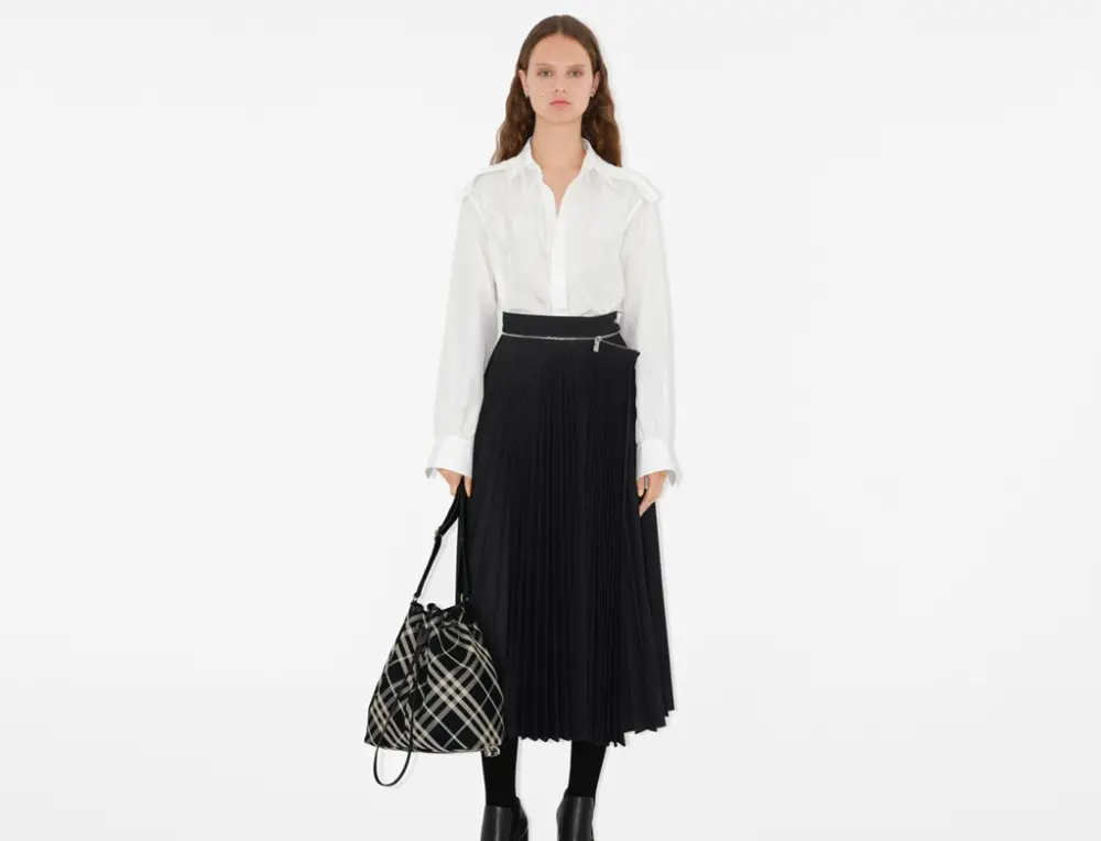 Alternative view of Túi Nữ Burberry Medium Check Bucket Bag 'Black' 80938711