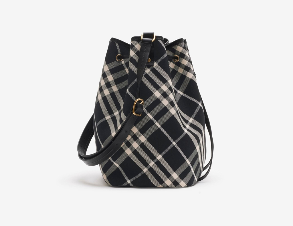 Túi Nữ Burberry Medium Check Bucket Bag 'Black' 80938711 - Ảnh 5