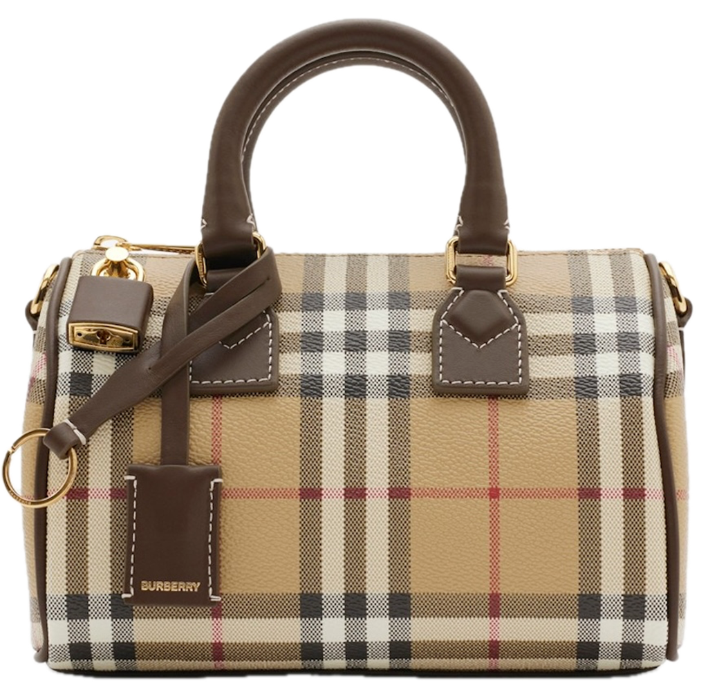 Túi Burberry Mini Check Bowling Bag 'Military' 80975981