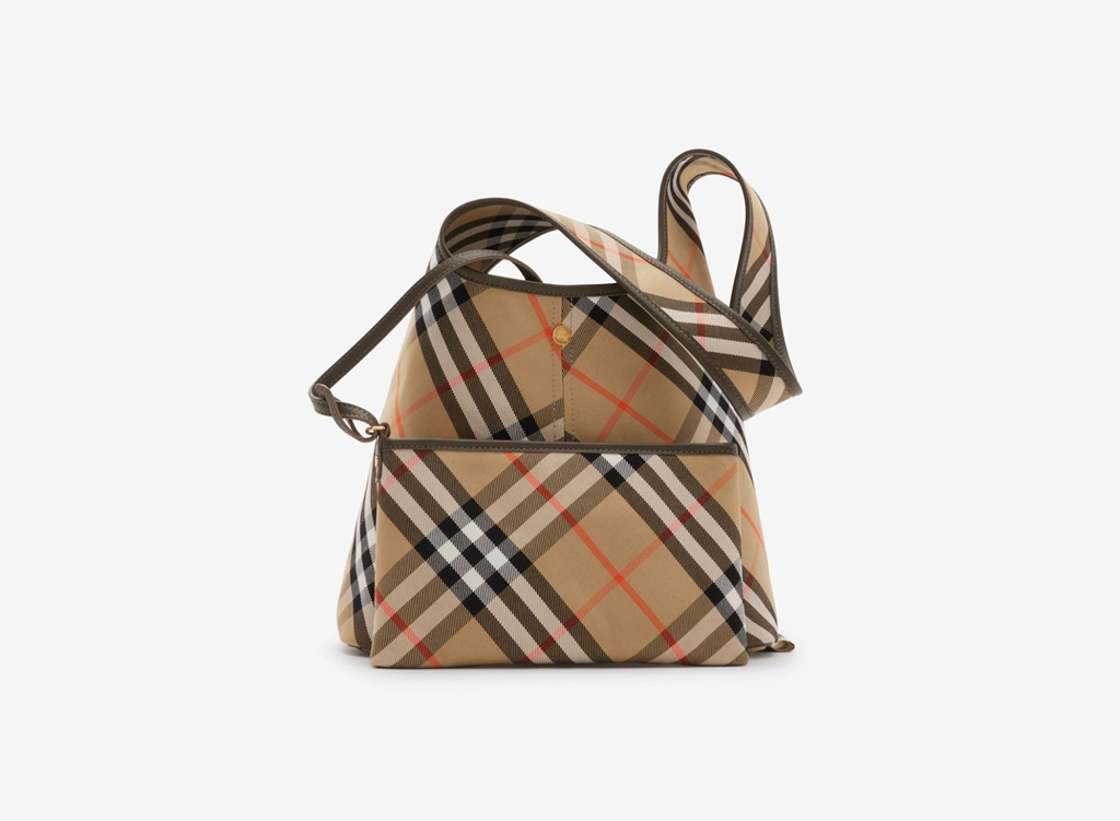 Túi Nữ Burberry Small Check Shoulder Bag 'Sand' 80946781 - Ảnh 5