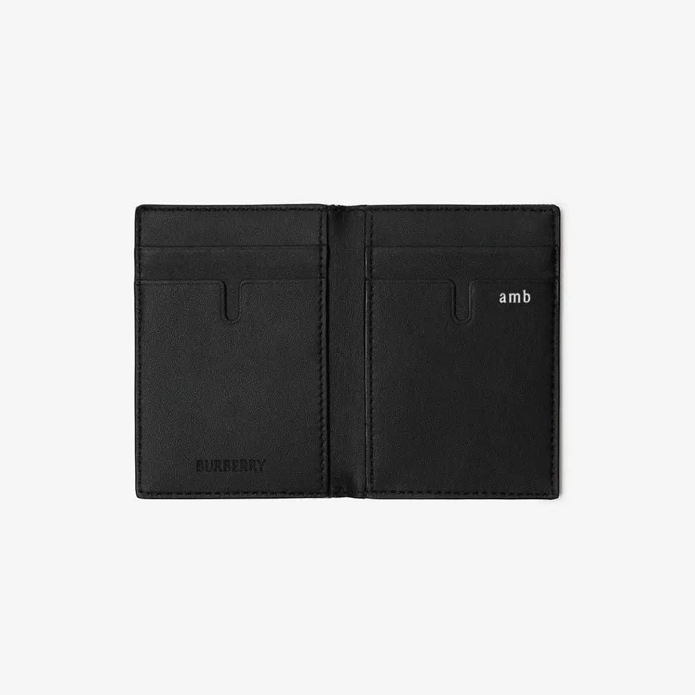 Alternative view of Ví Burberry Check Folding Card Case ‘Black’ 80895251