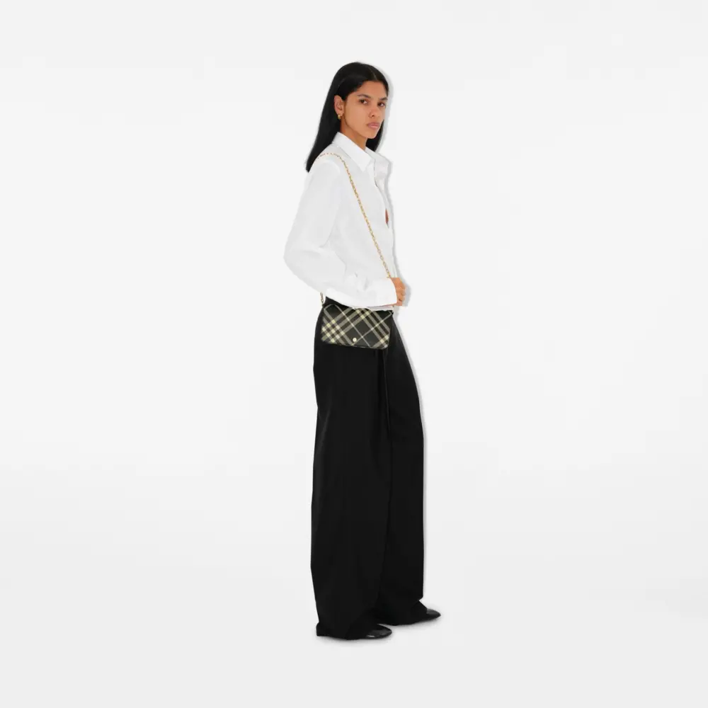 Alternative view of Ví Burberry Check Chain Strap Wallet ‘Black’ 80951211