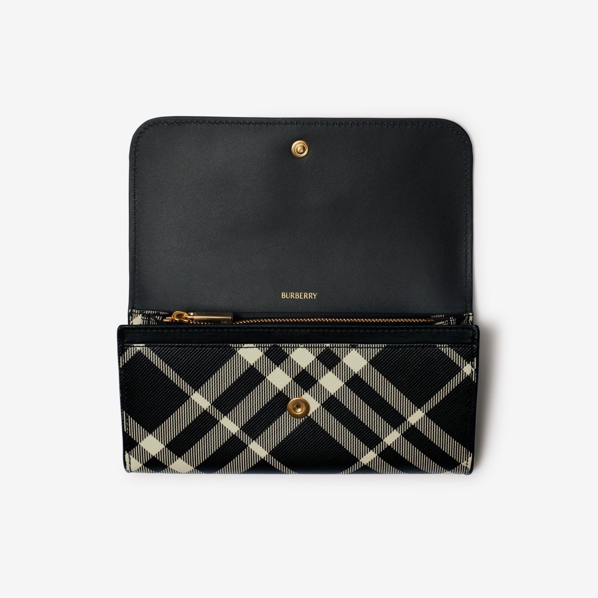 Ví Burberry Check Continental Wallet ‘Black’ 80952691 - Ảnh 2