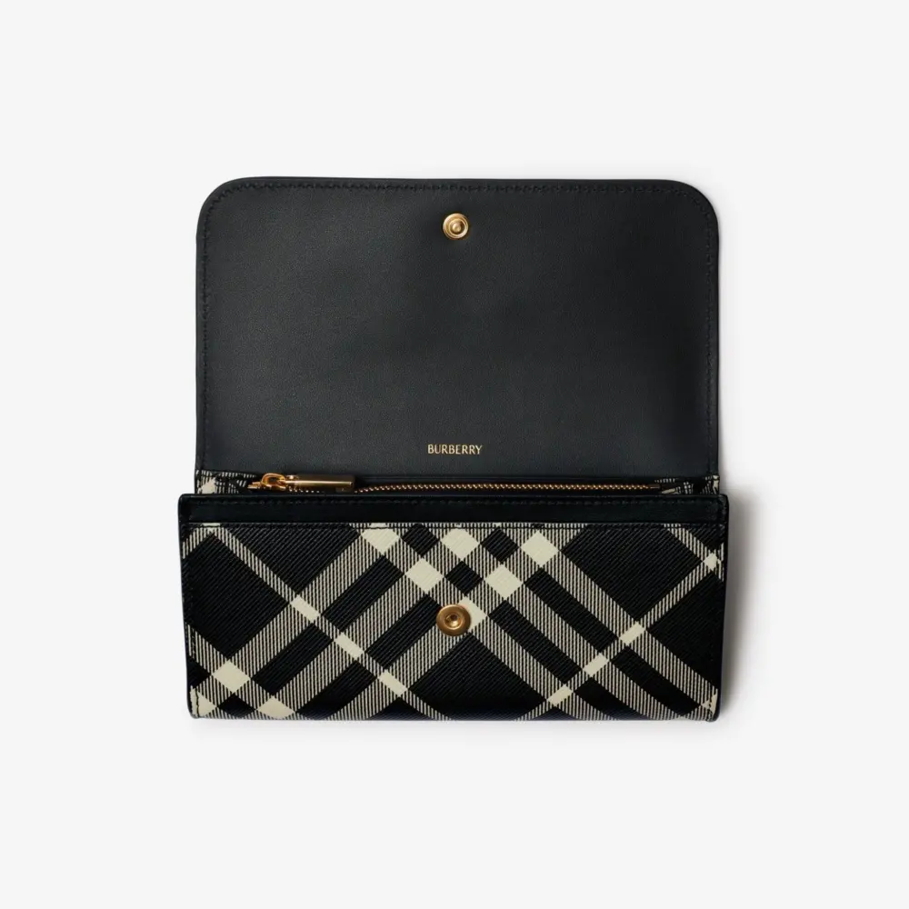 Alternative view of Ví Burberry Check Continental Wallet ‘Black’ 80952691