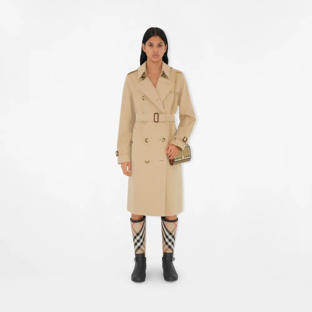 Alternative view of Ví Burberry Check Chain Strap Wallet 'Beige' 80704131