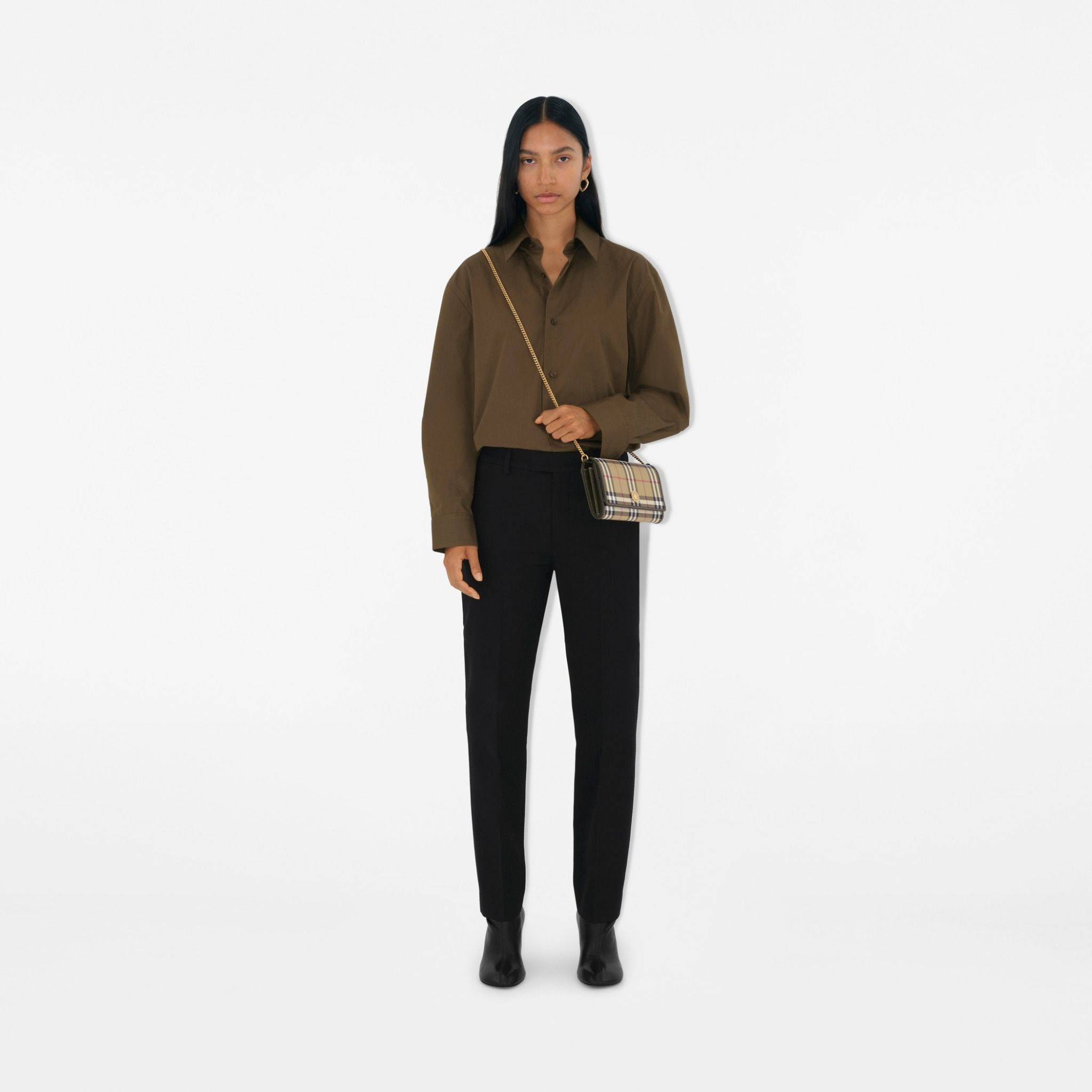 Ví Burberry Check Chain Strap Wallet 'Beige' 80992291 - Ảnh 3