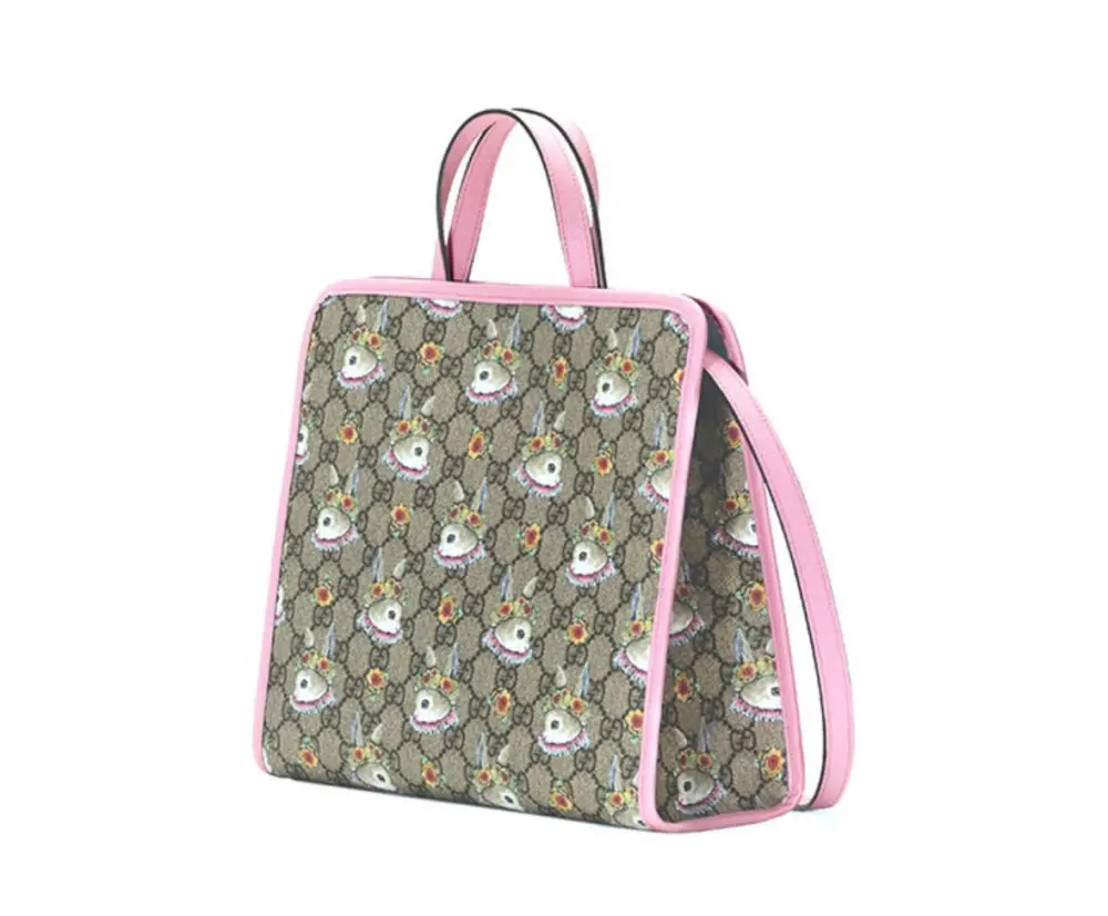 Alternative view of Túi Gucci x Yuko Higuchi Bunny Rabbit ‘Beige Ebony’ 630542-22FBN-8298