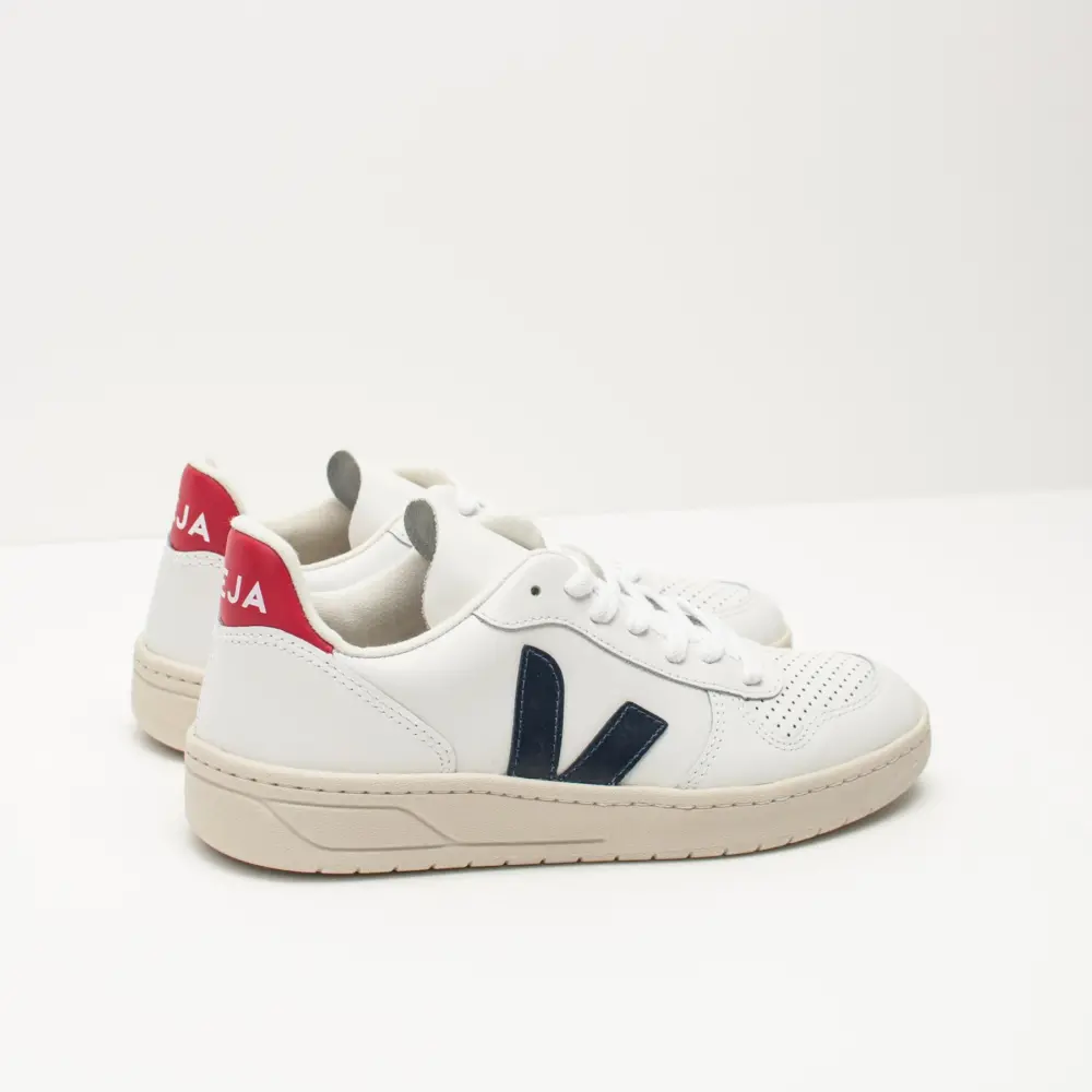 Giày Veja V-10 Leather ‘White Nautico’ VX021267 - Ảnh 4