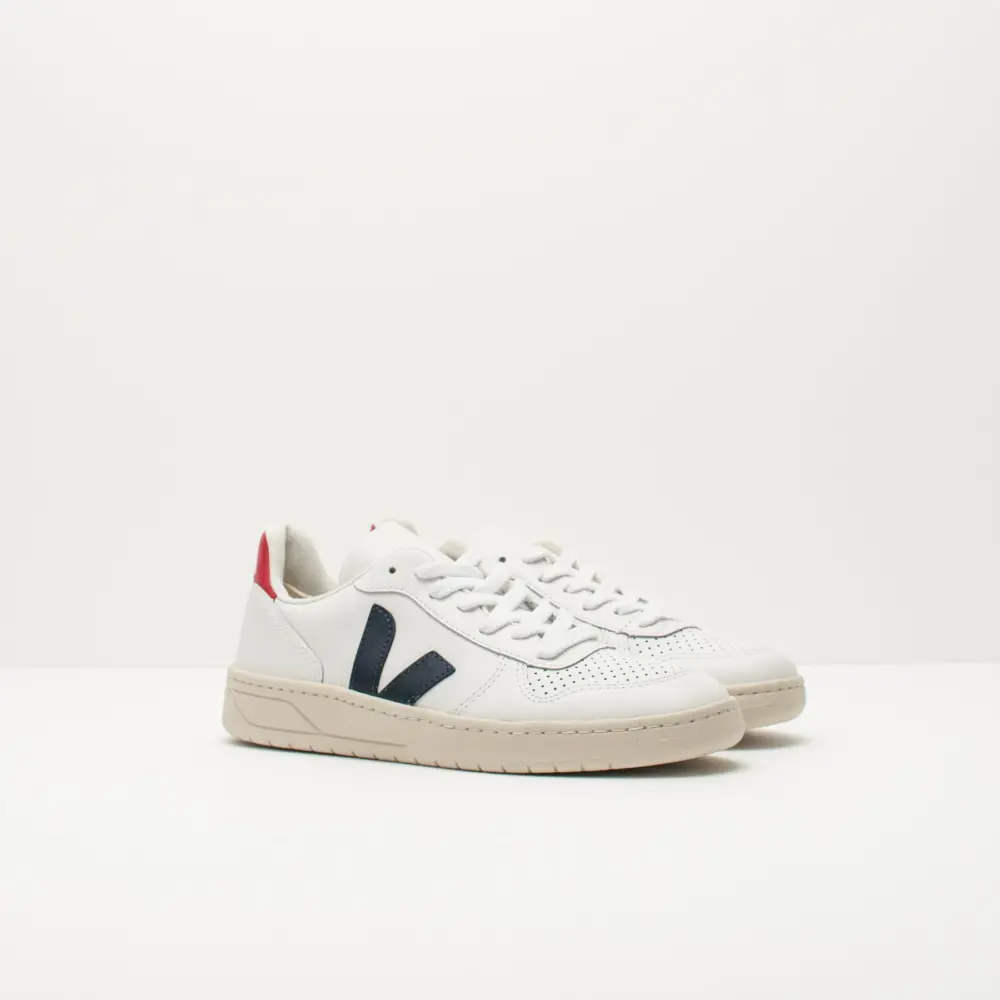 Alternative view of Giày Veja V-10 Leather ‘White Nautico’ VX021267