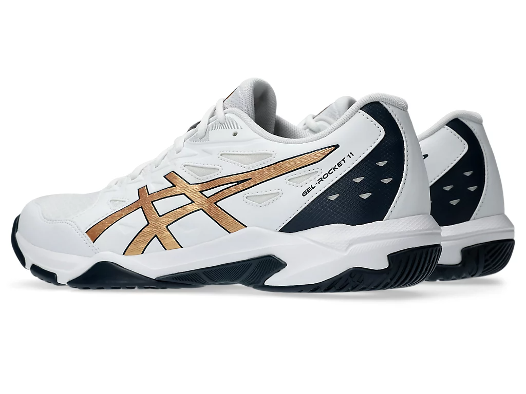 Giày Asics Gel-Rocket 11 ‘White Pure Gold’ 1071A091-103 - Ảnh 3
