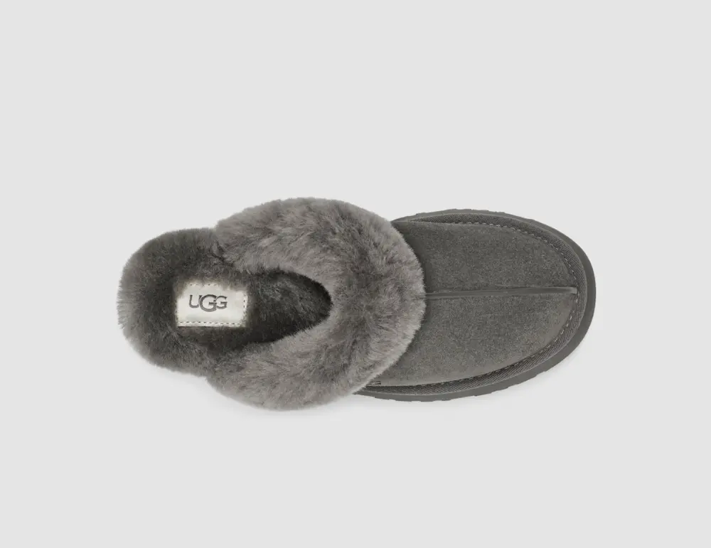 Dép UGG Disquette Fluff Slippers ‘Grey’ 1122550-CHRC - Ảnh 4
