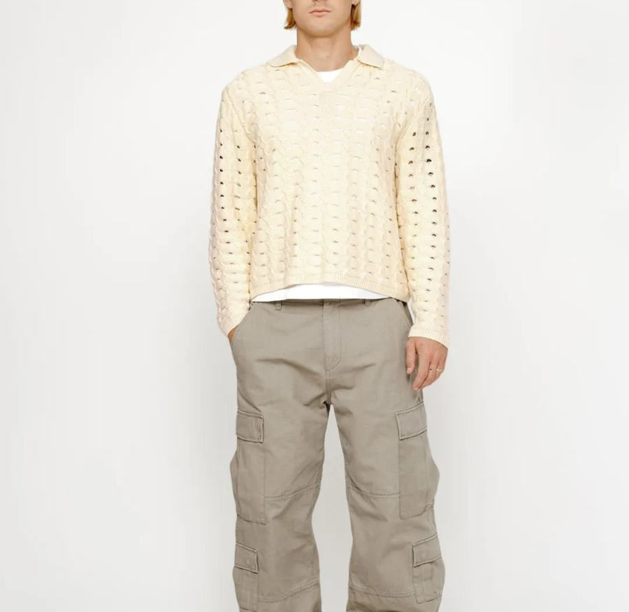 Áo Stussy Open Knit ‘Pink’ 117235 - Ảnh 4