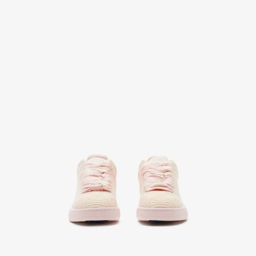 Giày Burberry Check Knit Box Sneakers ‘Cameo’ 80817301 - Ảnh 3