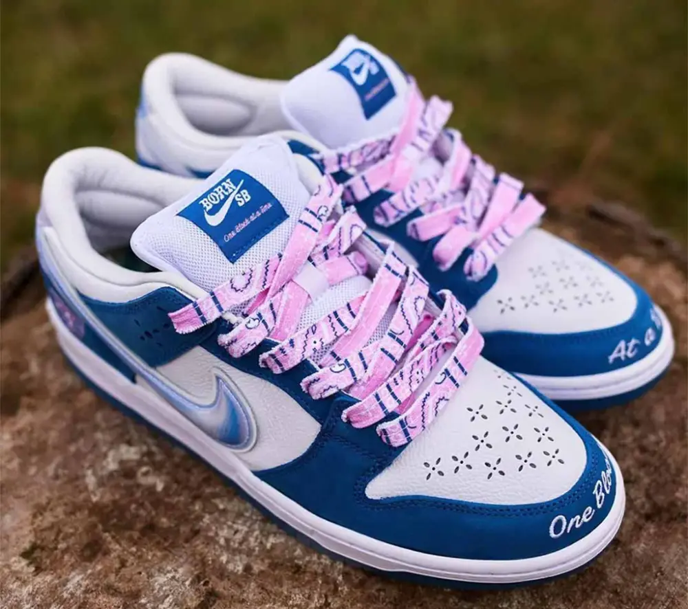 Giày Nike Dunk Low SB x Born x Raised 'Navy' FN7819-400 - Ảnh 4